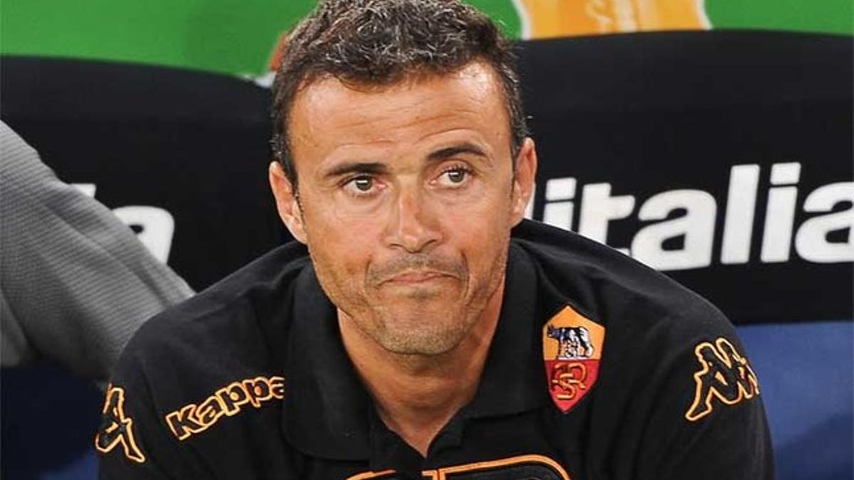 Luis Enrique Martínez durante su etapa al frente de la AS Roma