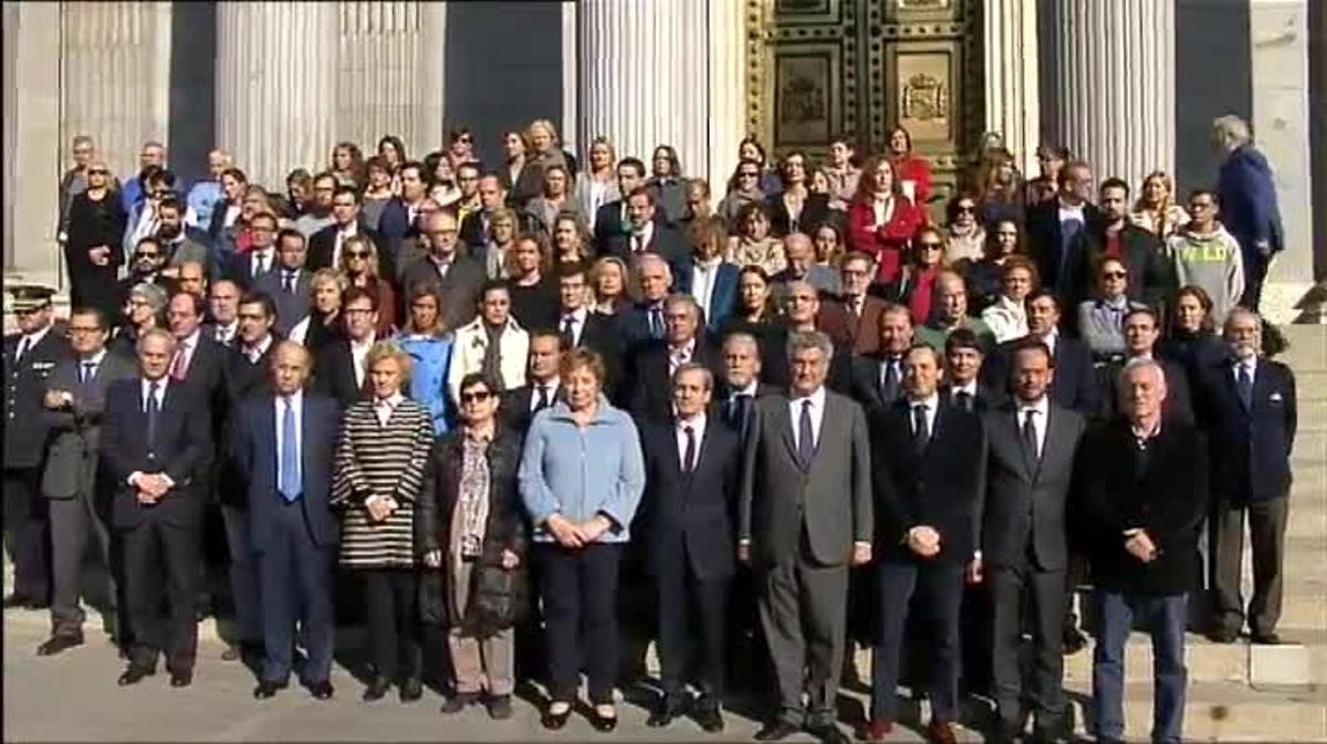 Minut de silenci al Congrés dels Diputats.