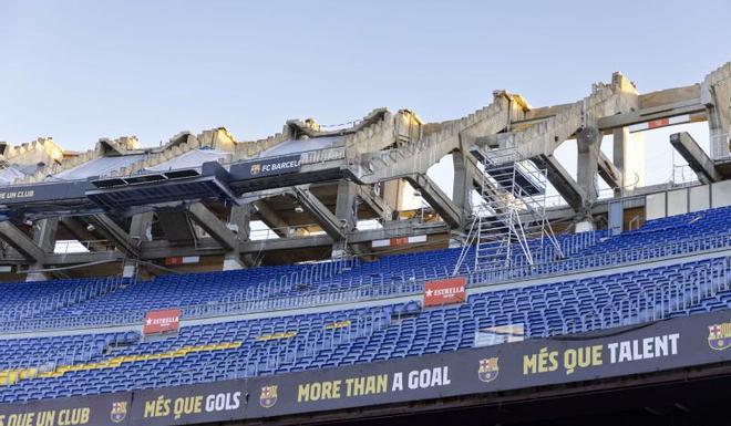 ¡El Camp Nou cambia de cara! Así están las obras en el Gol Sud