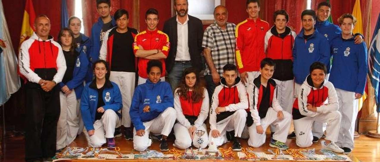 El club vilagarciano volvió a dejar muy alto el listón en la cita en el Consejo Superior de Deportes. // I.A.