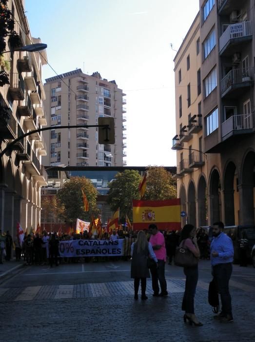 Concentració a Girona en favor de la unitat d'Espanya