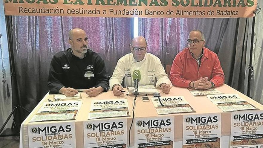 El colectivo Migas Solidarias de Badajoz quiere llegar a las 3.000 raciones este año