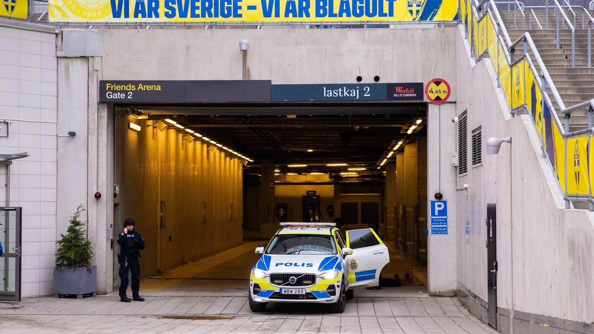 Policía en Estocolmo, Suecia.
