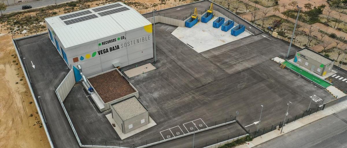 Vista aérea de la planta de transferencia de basura de Dolores cuando se puso en marcha