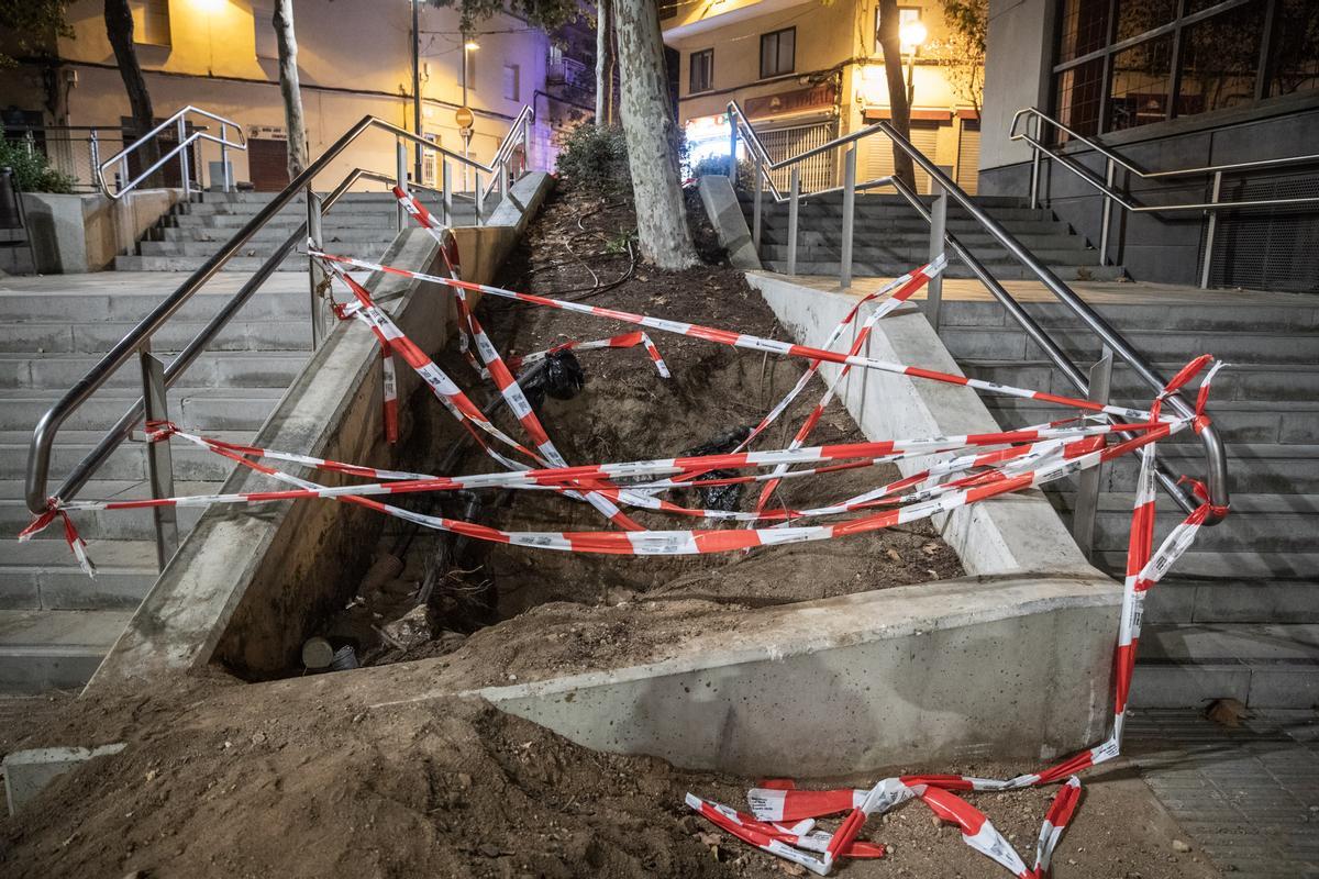 Una estampa cercana a la plaza de la Trinitat.