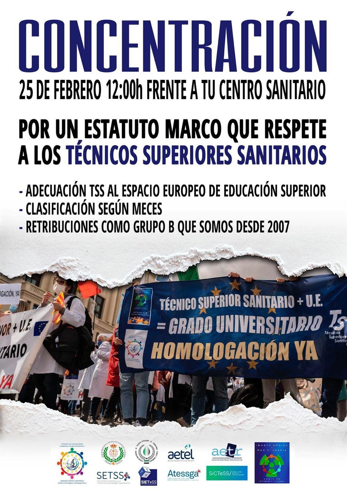 Cartel de las nuevas concentraciones del colectivo
