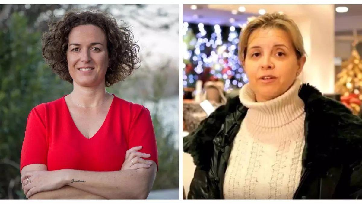 La alcaldesa de Almenara, Estíbaliz Pérez (i) y la exsecretaria del Ayuntamiento, Paloma Sanz.