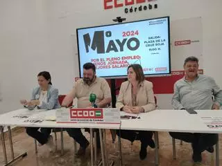 CCOO y UGT saldrán a la calle en Córdoba por "el pleno empleo, menos jornada y mejores salarios"