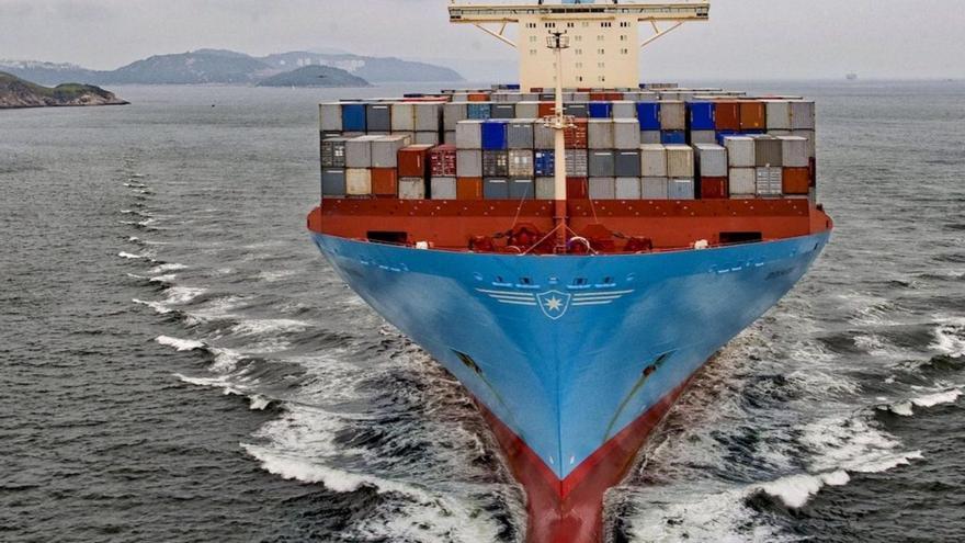 Buque mercante de la
naviera Maersk.   | // MAERSK