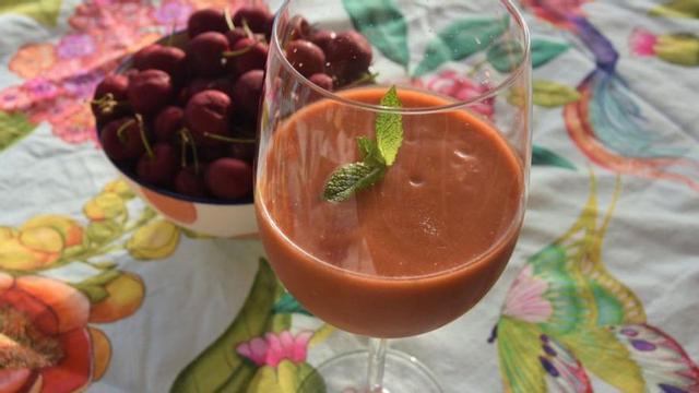Gazpacho de cerezas. |