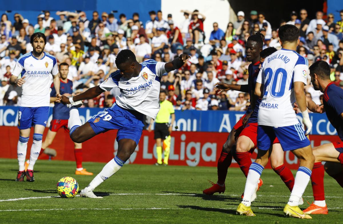 Pape Gueye, en el partido ante el Albacete del pasado domingo.