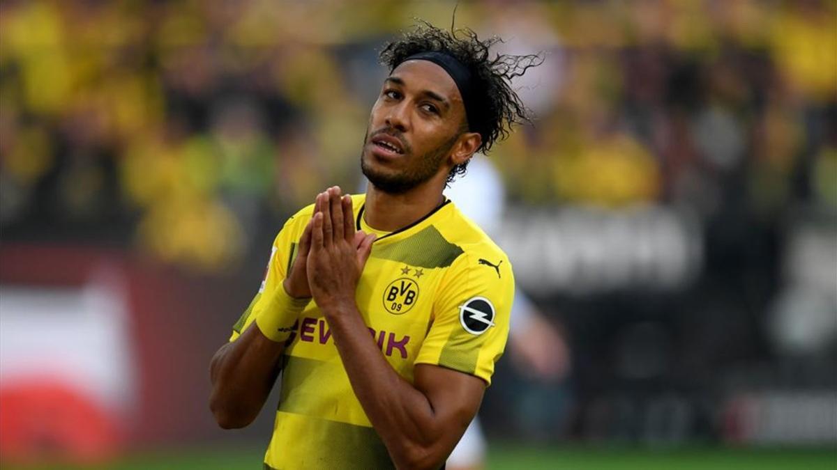 Aubameyang, tras fallar una ocasión de gol clara