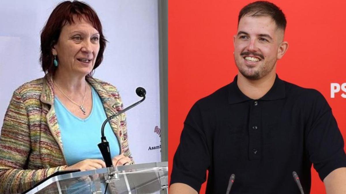 María Marín (Podemos) y Miguel Ortega (PSOE).