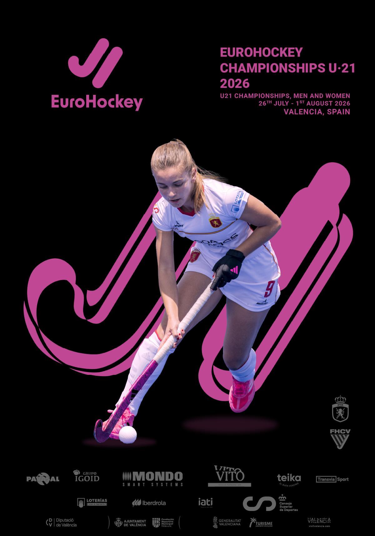 Cartel EuroHockey Championship U21 femenino.