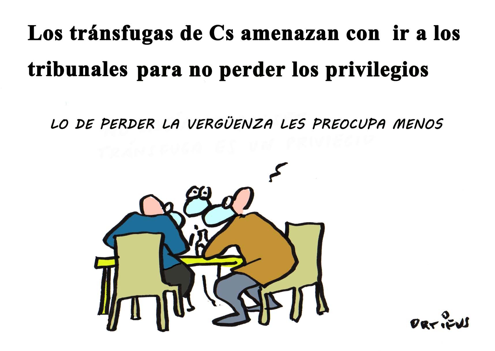 Los tránsfugas de Cs amenazan con ir a los tribunales para no perder los privilegios