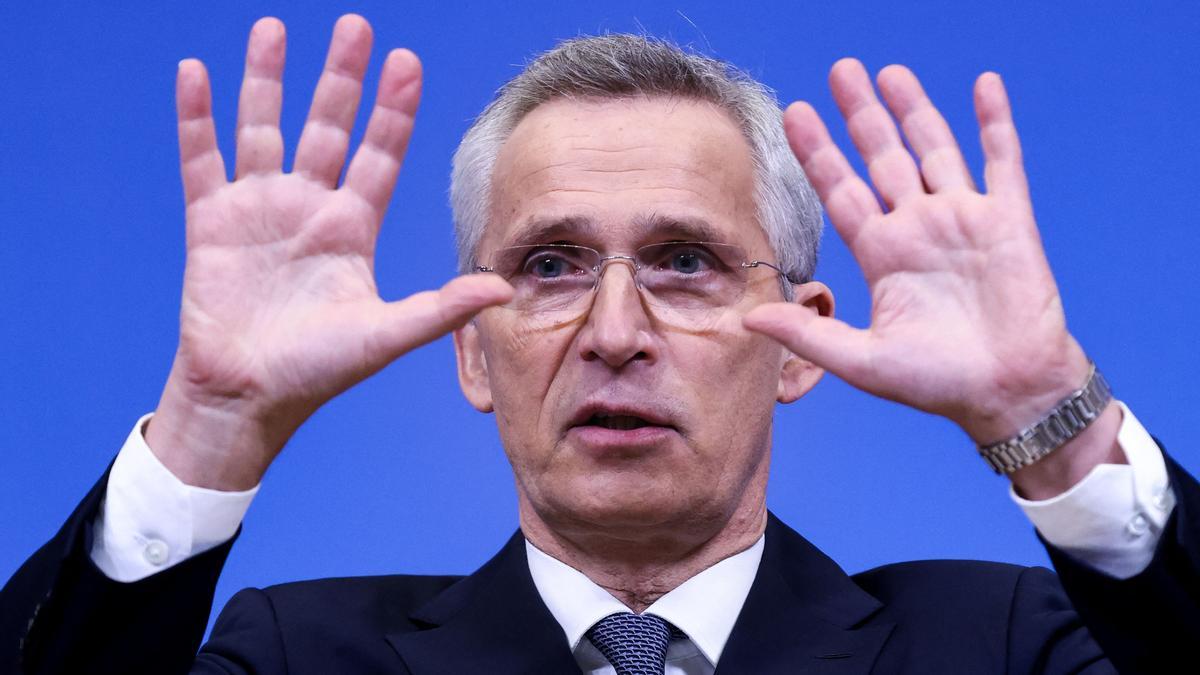 El secretario general de la OTAN, Jens Stoltenberg, en rueda de prensa.