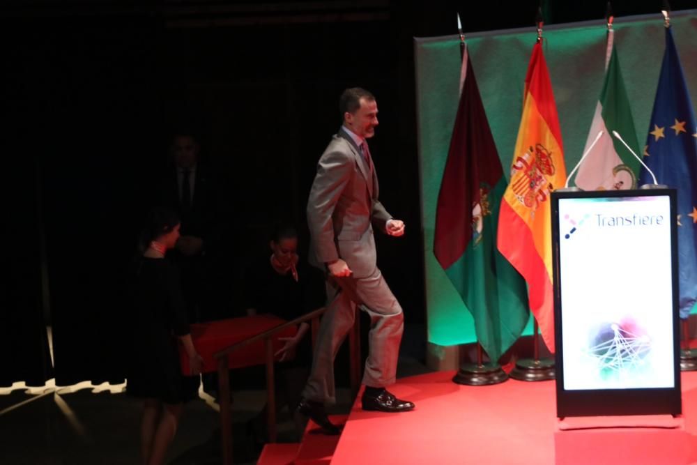 El rey Felipe VI inaugura la sexta edición del Foro Transfiere en el Palacio de Ferias y Congresos de Málaga.