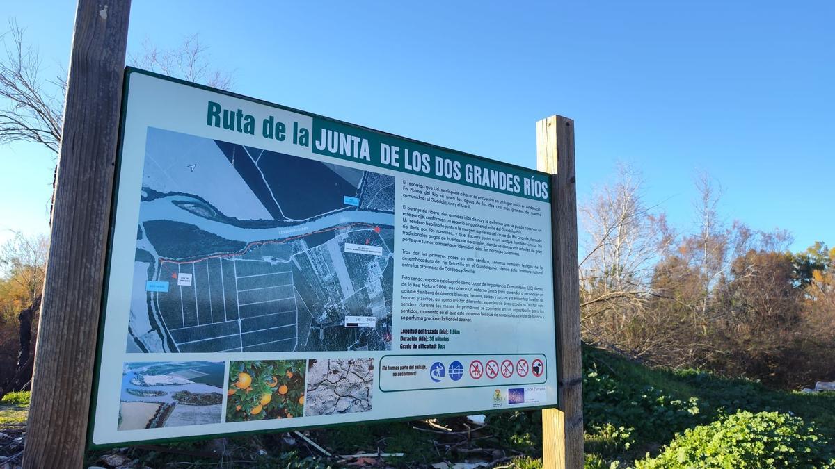 Inicio de la ruta a la unión de los ríos, en los pagos de huerta.