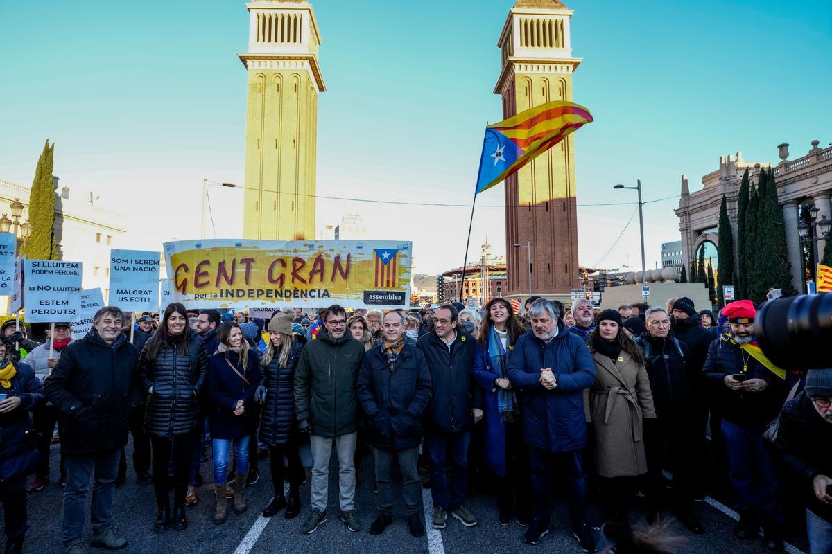 Protestas por la celebración de la cumbre España-Francia en Barcelona