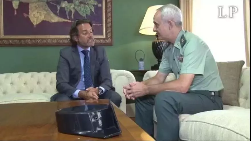Matos recibe al general jefe de la Guardia Civil:"La Benemérita siempre está en los momentos difíciles"