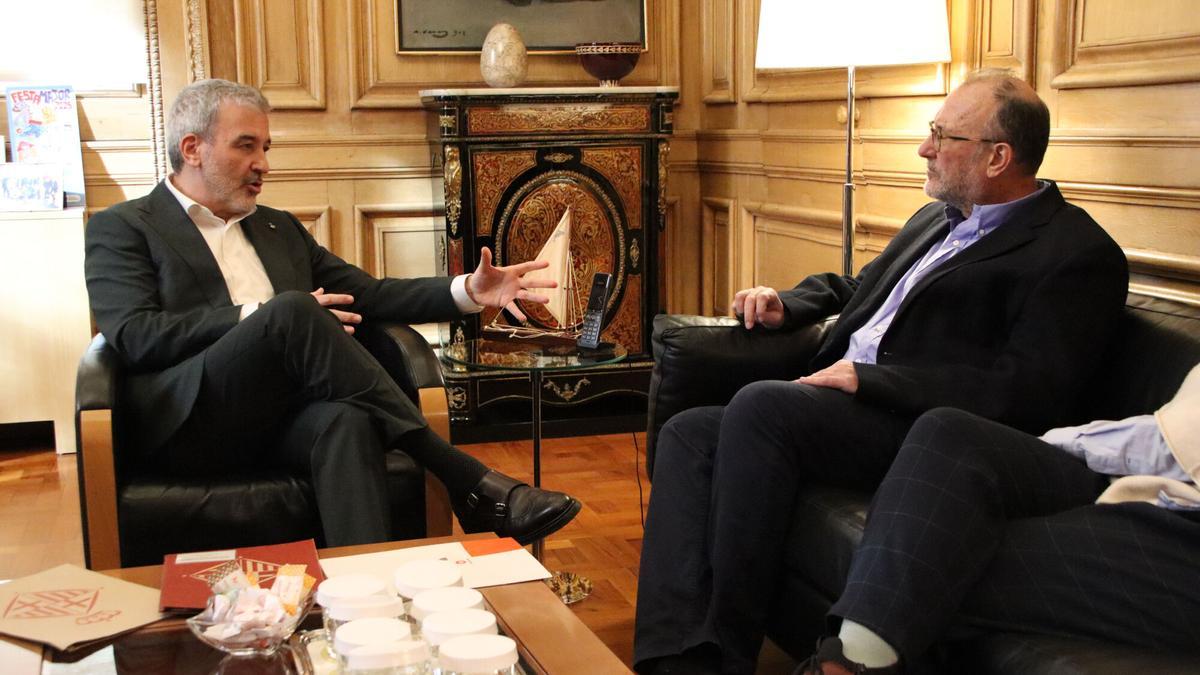 Collboni y Antich reunidos en el Ayuntamiento de Barcelona.