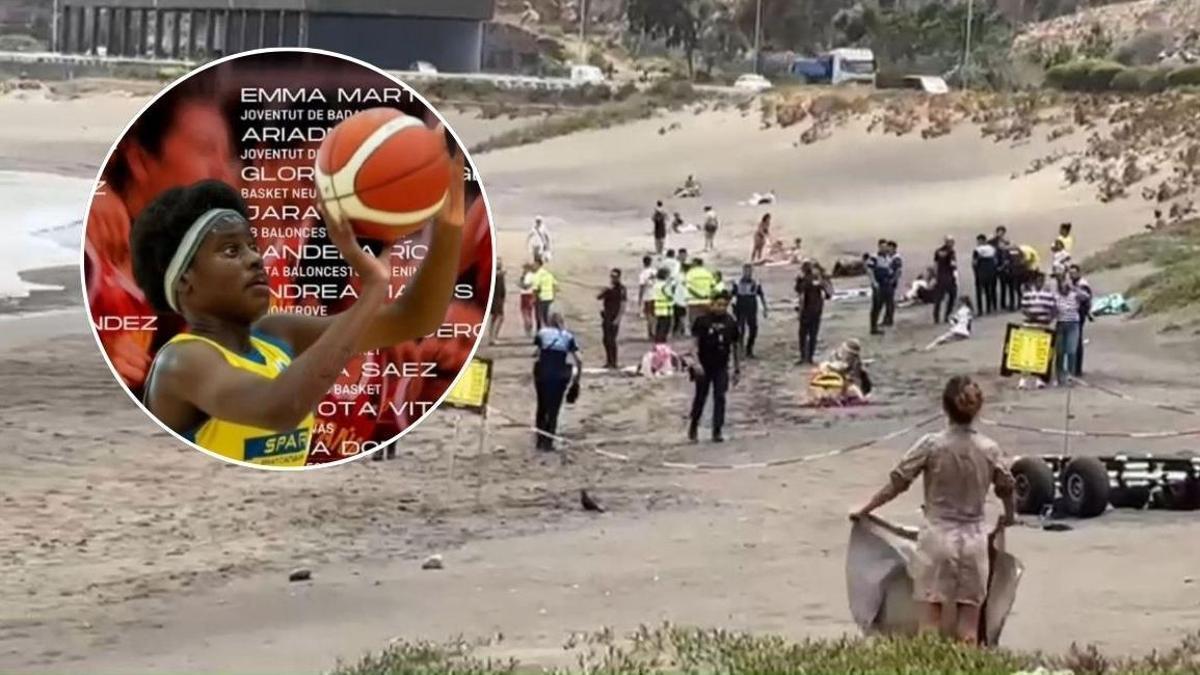 Fabiola Mbulito, de 12 años, la promesa del baloncesto canario, fallecida en la playa de La Laja, en Las Palmas de Gran Canaria.