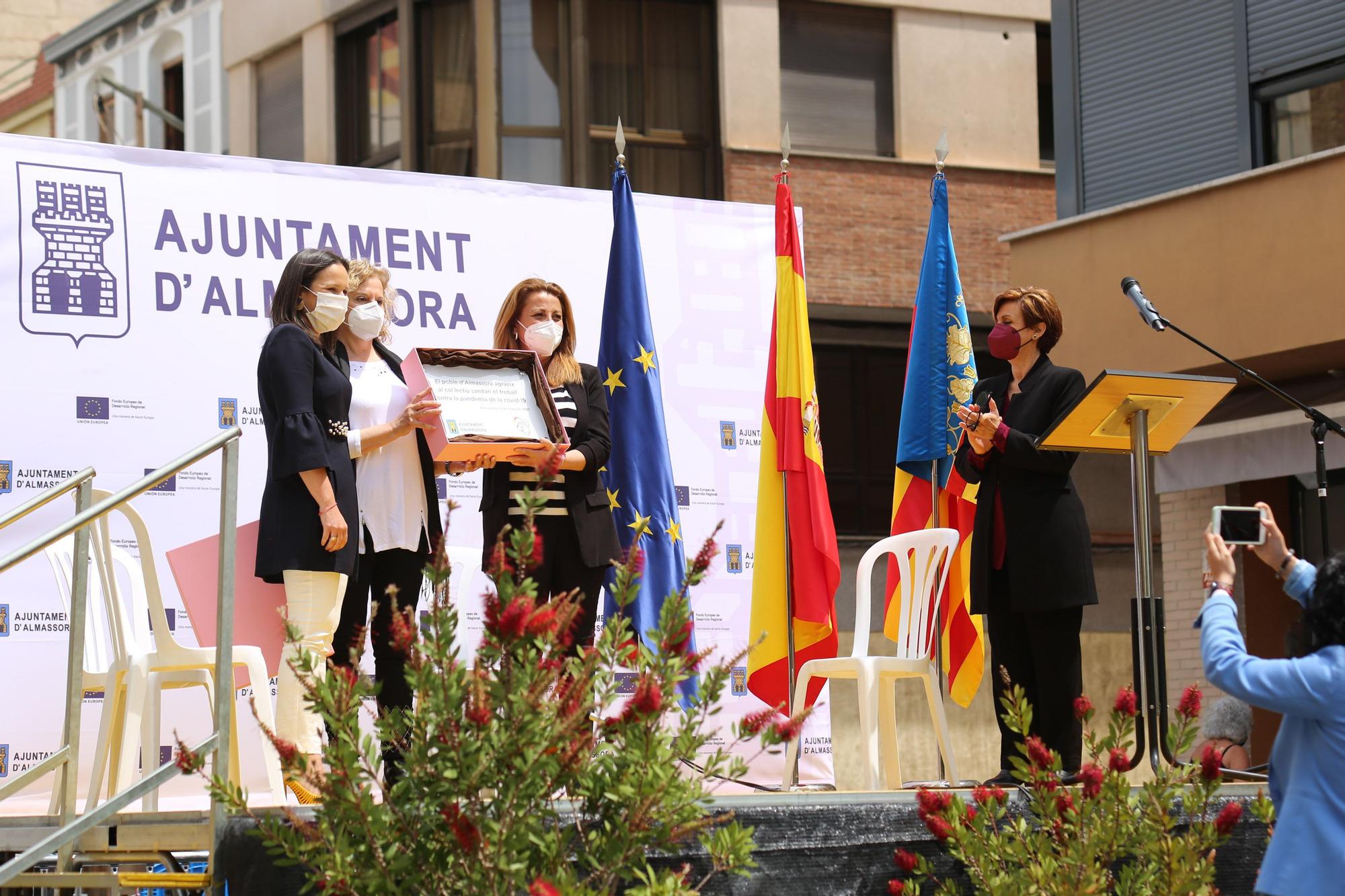 Homenaje en Almassora a las víctimas del covid y los trabajadores esenciales durante la pandemia