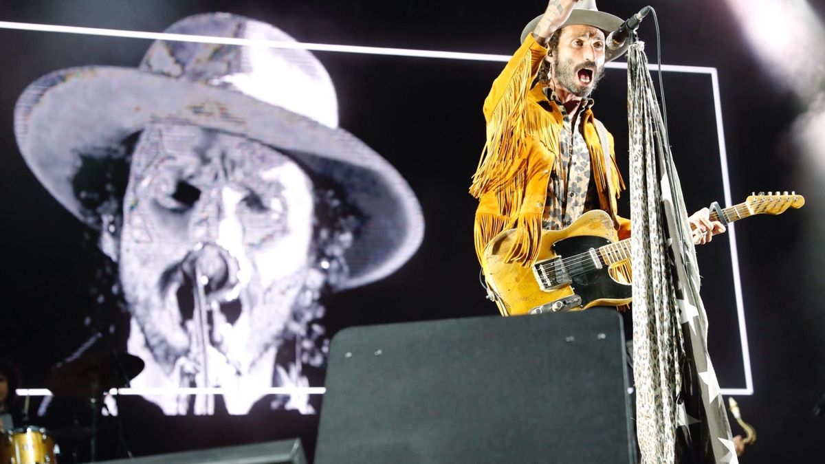 Leiva, durante su concierto en Castrelos en 2019