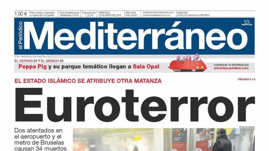 Euroterror, en la portada de Mediterráneo