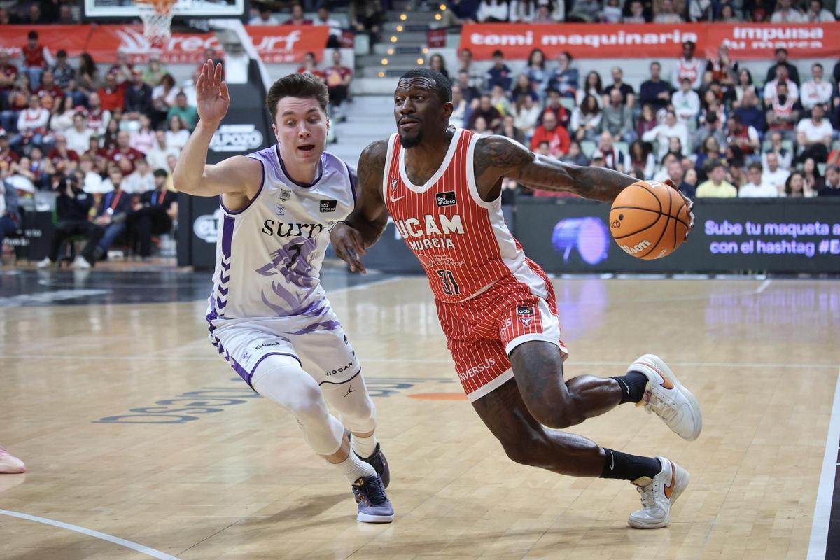 Dylan Ennis, en el partido UCAM Murcia-Surne Bilbao