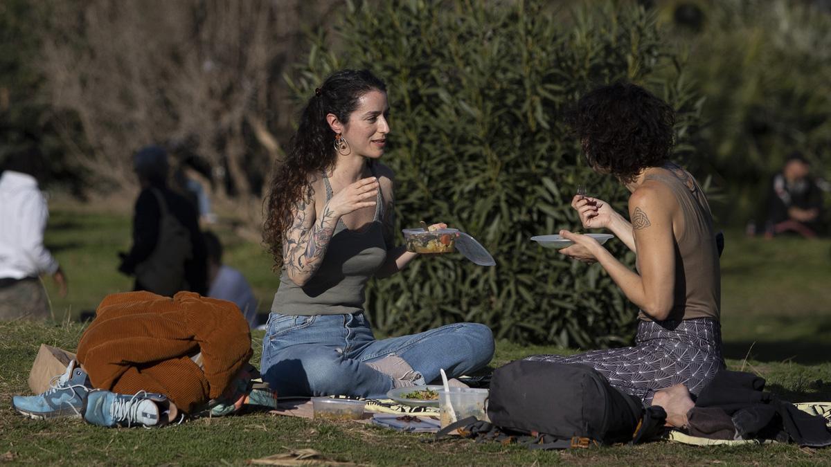 Día de calor en invierno en el Parc de la Ciutadella