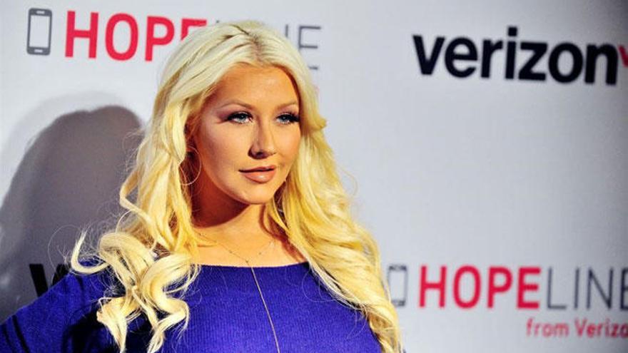 Aguilera en el evento de HopeLine de Verizon