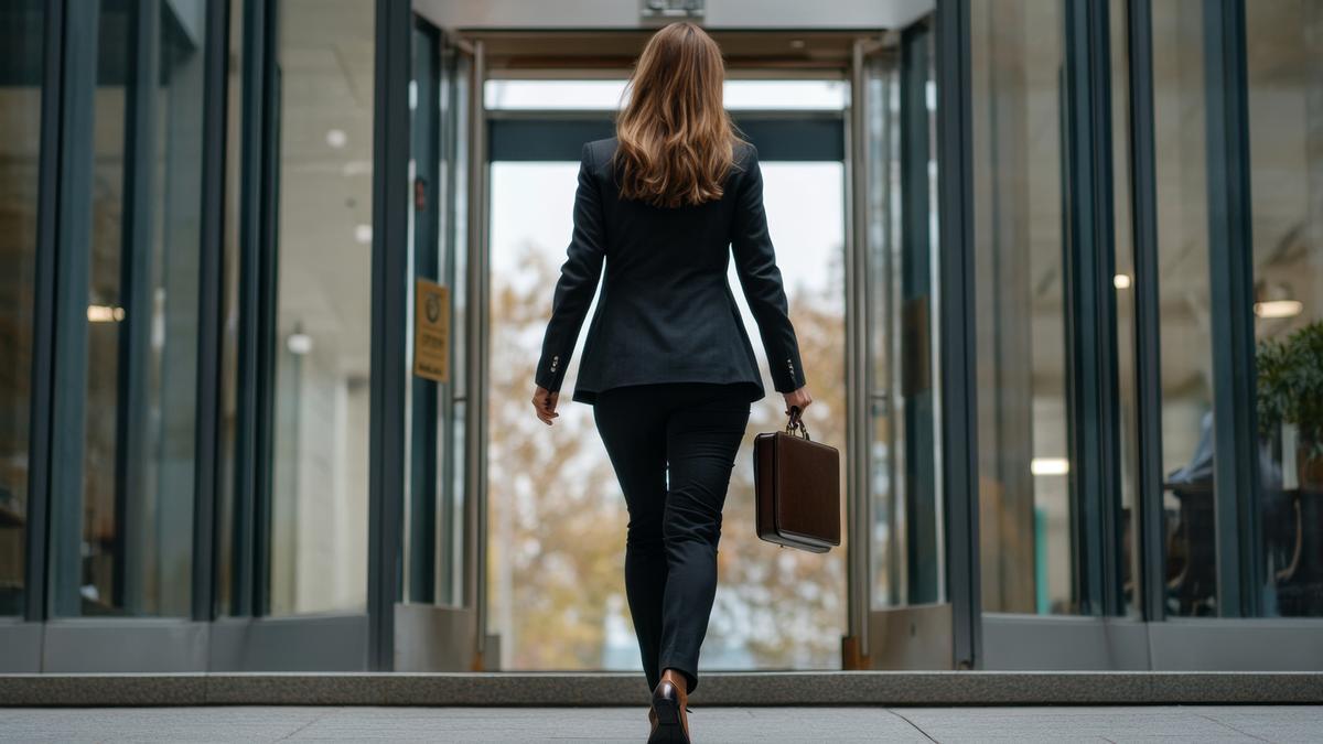 Ejecutiva tras su jornada laboral
