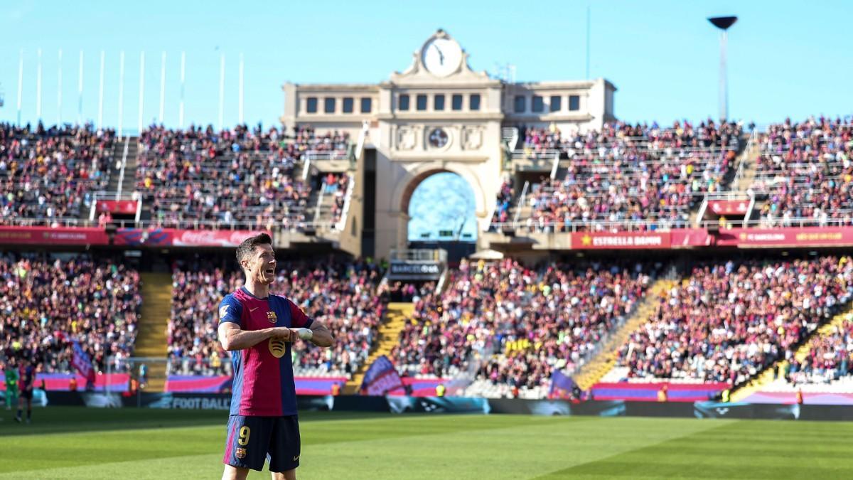 Lewandowski marcó en Montilivi