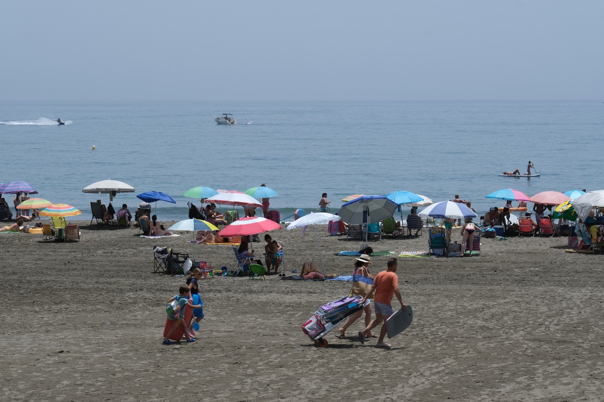 Las playas de Málaga, llenas en el primer domingo de julio