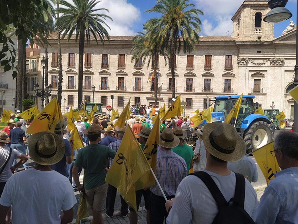 Protesta de los agricultores.