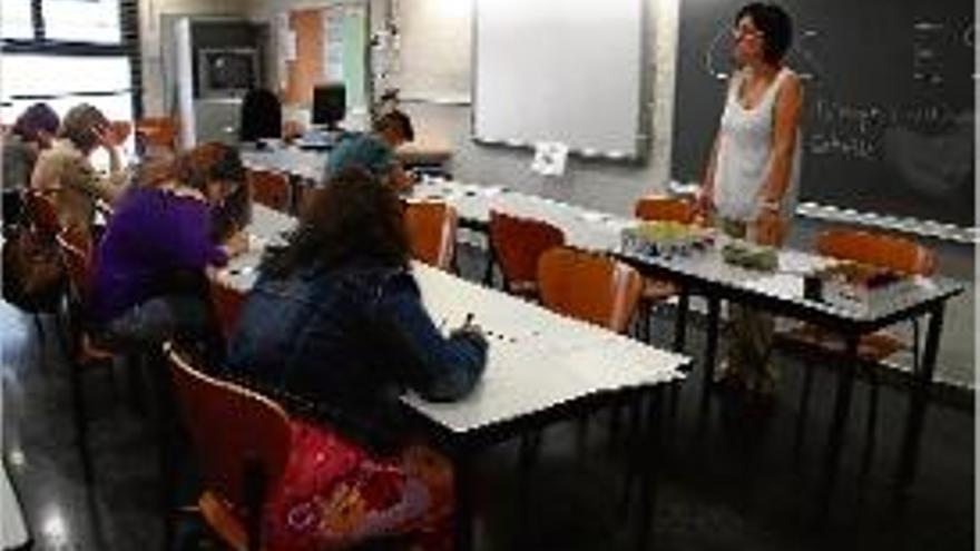 Una de les aules de l&#039;Escola d&#039;Adults de Girona.