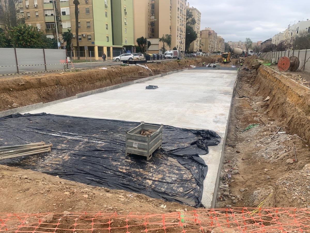 Obras de la Línea 3 del metro de Sevilla.