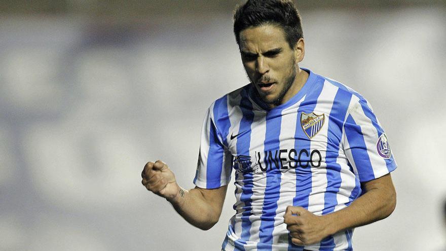 Recio durante su etapa en el Málaga CF.