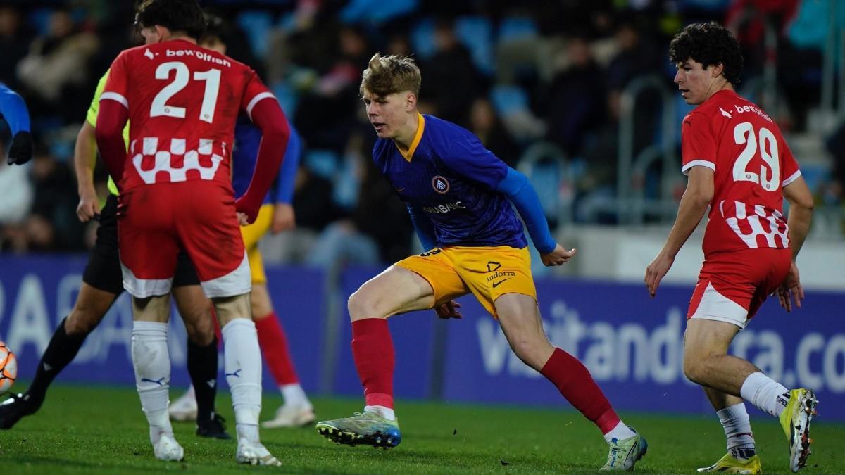 Acción del Andorra-Girona de Copa Catalunya