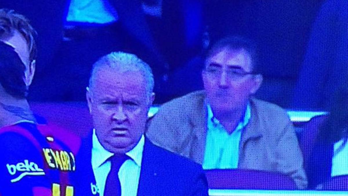 Jorge Pautasso en el Camp Nou viendo el Barça-Valencia