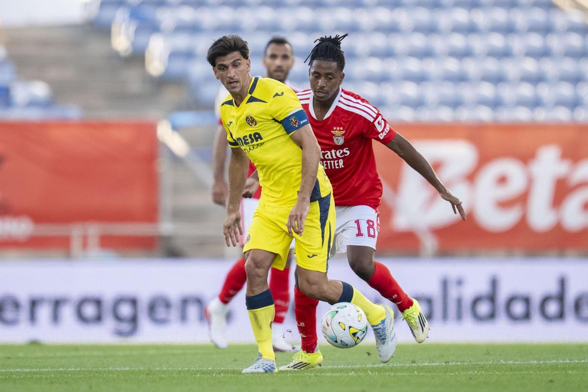 Gerard Moreno, en el Benfica-Villarreal.