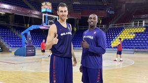 Claver y Sanders posan tras reincorporarse esta semana a los entrenamientos