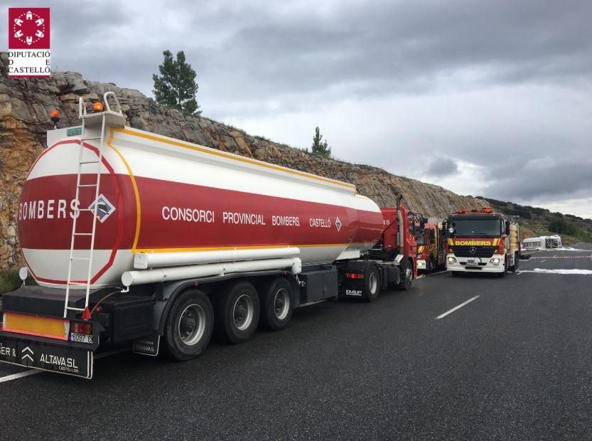 Un camión con mercancía peligrosa vuelca en Barracas