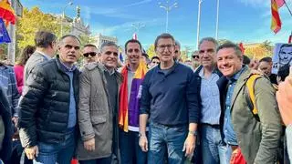 Una delegación del PP balear, en la manifestación contra la amnistía en Madrid