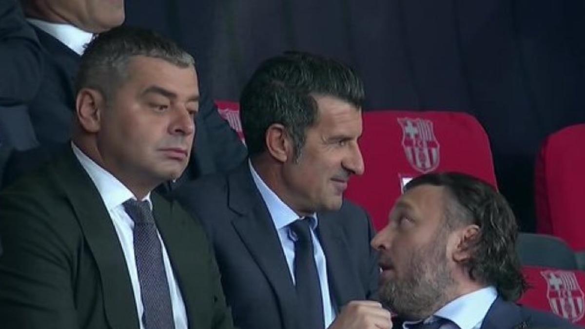 Luis Figo presente en Montjuïc