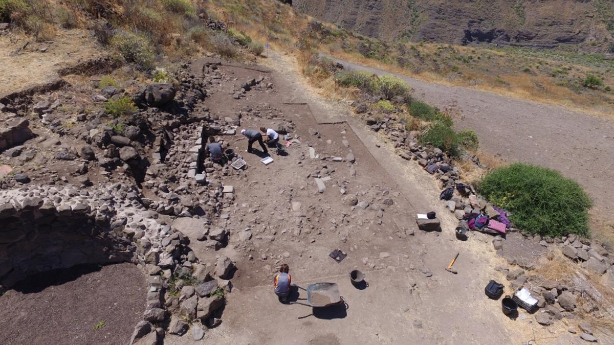 Excavación arqueológica de La Fortaleza donde se llevaron a cabo los trabajos.