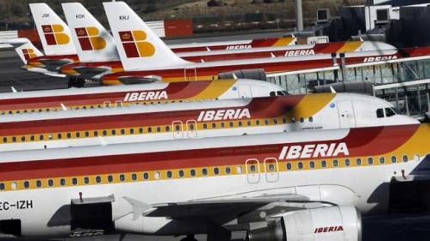 Aviones de la compañía Iberia.