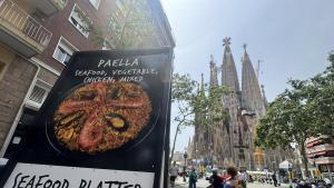 El tramo más bajo de la avenida Gaudí, junto a la Sagrada Família.