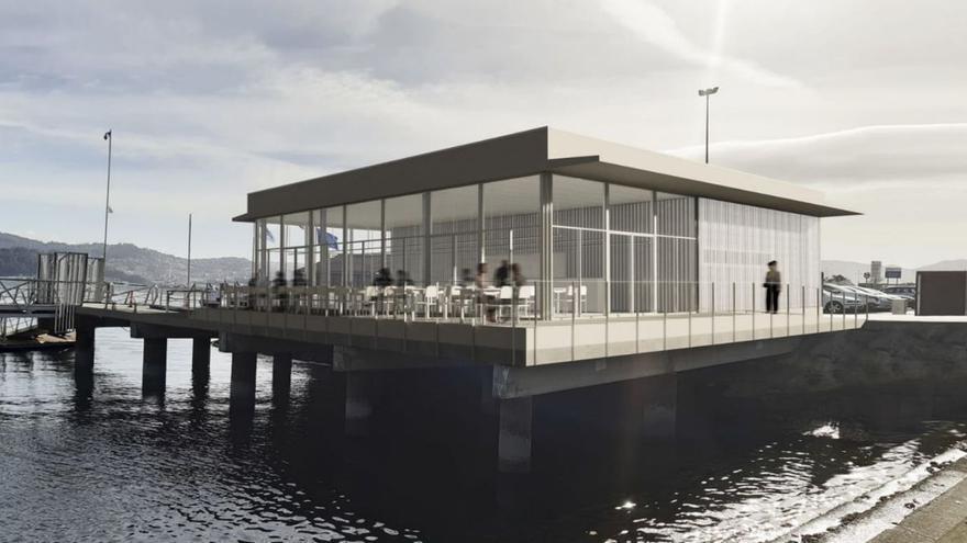 Infografía del nuevo edificio proyectado en el puerto deportivo de Moaña. |  L.C.G.